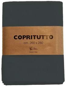 Coperta in Cotone COPRIUTTO 2 PIAZZE CM. 260x280 COTONE grigio / argento, 260x 280 cm