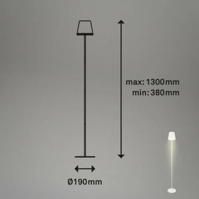 Briloner 1438016 - Lampada da terra touch LED dimmerabile LED/3,5W/5V 3000K 130 cm bianco