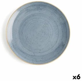 Piatto da pranzo Ariane Terra Azzurro Ceramica Ø 27 cm (6 Unità)