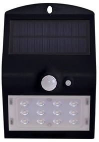 Applique a LED solare con sensore LED/1.5W/3,7V IP65 nero