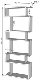 Libreria bianca 60x160 cm Bates - Kalune Design