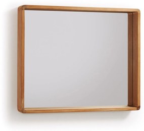Kave Home - Specchio Kuveni in legno massiccio di teca 80 x 65 cm
