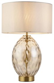 Endon 101150 - Lampada da tavolo dimmerabile ERIN 1xE27/10W/230V bianca/beige fumé