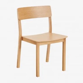 Confezione da 4 sedie da pranzo in legno di terra d'ombra Legno - Sklum