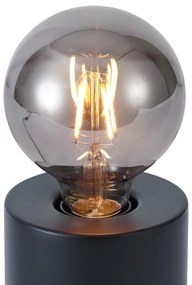 Lampada da tavolo moderna nera 24 cm - Cylinder