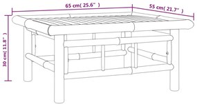 Set Salotto da Giardino 4pz con Cuscini Grigio Scuro Bambù