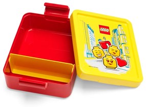Scatola per snack rossa con coperchio giallo Iconic - LEGO®