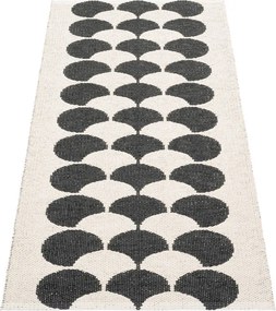 Passatoia da interno/esterno nera/color crema 70x150 cm Poppy Black Vanilla – Pappelina