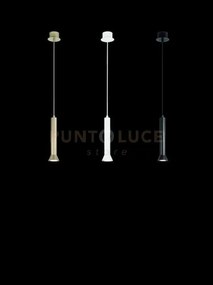 Sospensione lila piccola bianco h.26cm d.6,6cm 1 luce attacco gu10