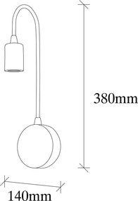 Lampada da parete nera Baston – Opviq lights