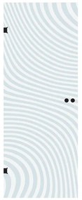 Anta in cristallo a battente ZebraL 80X H 210 cm, trasparente