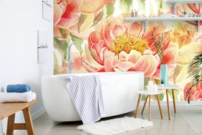 Carta da parati – Peonie rosse