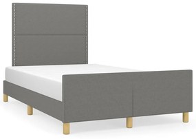 Giroletto Senza Materasso Grigio Scuro 120x190 Cm İn Tessuto /