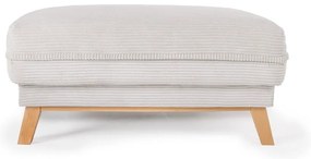 Poggiapiedi beige con rivestimento in velluto a coste Tori – Bonami Selection