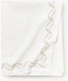Tovaglia in lino lavato con ricamo fatto a mano Ivy