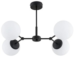 Lampadario a sospensione con supporto rigido FOTON 4xE14/10W/230V nero