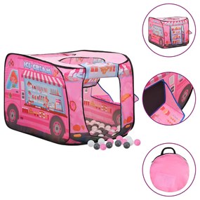 Tenda Da Gioco Per Bambini Rosa Con 250 Palline 70x112x70 Cm /