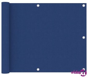vidaXL Paravento da Balcone Blu 75x600 cm in Tessuto Oxford