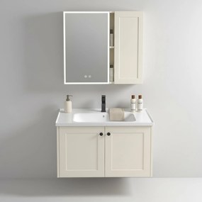 Set di mobili da bagno con lavabo Monti 60cm Creme
