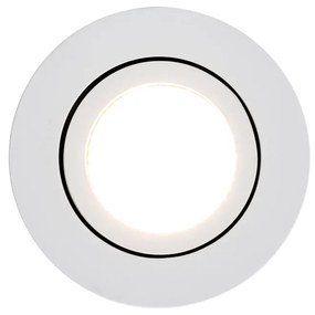 Faretto da incasso bianco 6,8 cm con LED 750 lm dimmerabile IP23 - Gaius