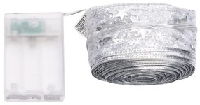 Aigostar - Catena luminosa LED per Natale 100xLED/3xAA 10m bianco caldo argento