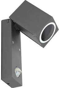 Applique da esterno con sensore  QUAZAR 1xGU10/35W/230V IP44 grigia