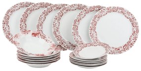 Set piatti Secret Garden da 18 pezzi in porcellana