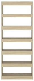 Libreria/divisorio rovere sonoma 80x30x198 cm in truciolato