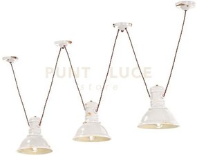 Sospensione 3 luci industrial bianco c1692(vib)