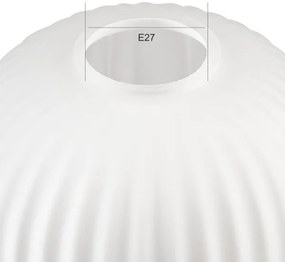 Vetro di ricambio per lampadario HARMA E27 21x14 cm bianco