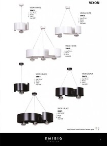 Sospensione Moderna 1 Luce Vixon In Acciao Bianco E Cromo