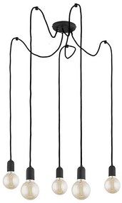 Lampadario a sospensione con filo QUALLE 5xE27/60W/230V ragno