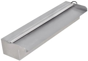 Cascata Per Laghetto Rettangolare Con Led İn Acciaio Inox 45 Cm /