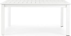 Tavolo Allungabile In Alluminio Bianco Per Esterni 100x160-240 Konnor Bizzotto