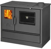 CUCINA A LEGNA CON FORNO 7,7 KW NERO