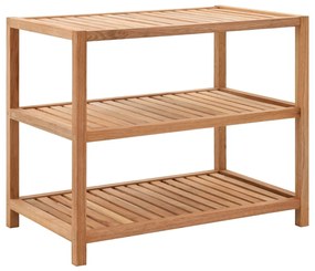 Scaffale Da Bagno İn Legno Massello Di Noce 65x40x65 Cm /