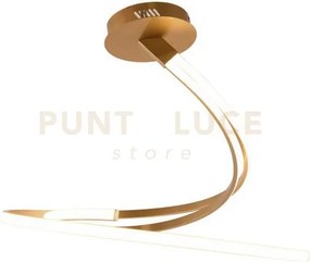 Lampadario a soffitto led kinetic oro 40w 5440lm cct 3000k 4000k 65...