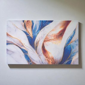 Quadro moderno 80x160 cm su tela con telaio in legno con disegno marmo astratto