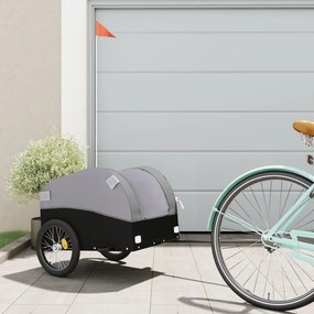 Rimorchio Da Bici Nero E Grigio 30 Kg İn Ferro /