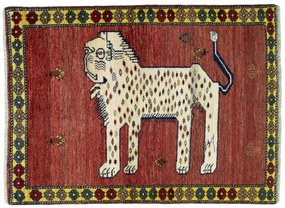 Gabbeh Tappeto persiano 100 x 140 Rosso (Iran) Annodato A Mano