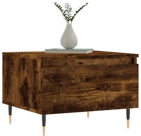 Tavolini salotto 2pz rovere fumo 50x46x35 cm legno multistrato
