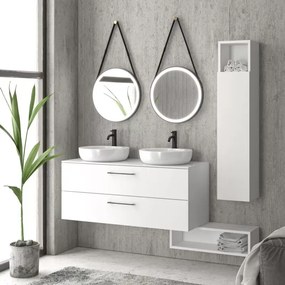 Mobile bagno 120cm con 2 cassetti e piano per lavabo appoggio EL-120P - KAMALU