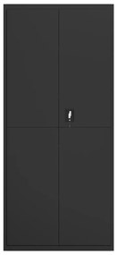 Armadio classificatore nero 90x40x200 cm in acciaio