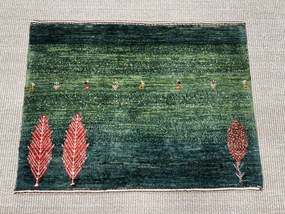 Loribaft Tappeto 60 x 80 Verde (Iran) Annodato A Mano