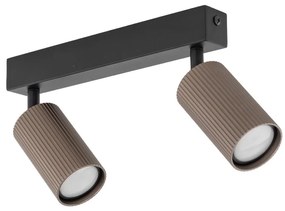 Faretto TUNE 2xGU10/10W/230V nero/marrone