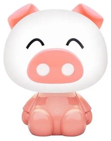 Zuma Line KDR-603B-PK - Lampada da tavolo touch per bambini PIG LED/3W/230V