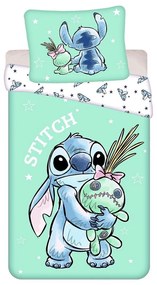 Set copripiumino e federa da bambini color menta in cotone per letto singolo 140x200 cm Lilo & Stitch "Buddies" – Jerry Fabrics