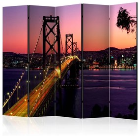 Paravento Charming evening in San Francisco II [Room Dividers]