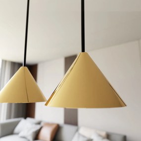 Sospensione Minimal Skadi 6 Luci In Acciaio Oro