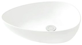 Lavabo da appoggio rettangolare piletta non inclusa in ceramica L 47 x H 16 x P 35 cm bianco lucido piletta non inclusa